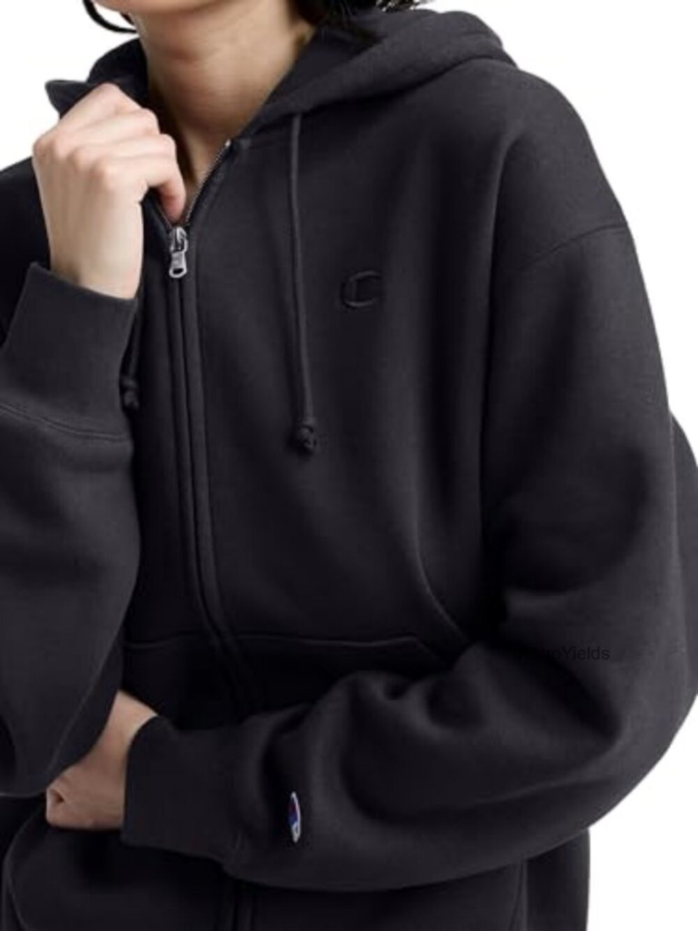 Champion Midweight Fleece Zip-Up Hoodie with C Logo - Picture 2 of 6